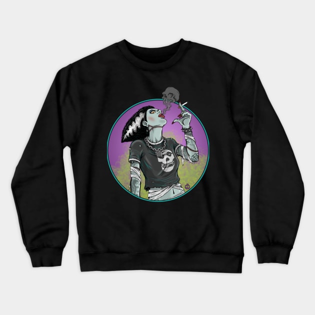 Punka$$ Bride Crewneck Sweatshirt by davemyersillustration